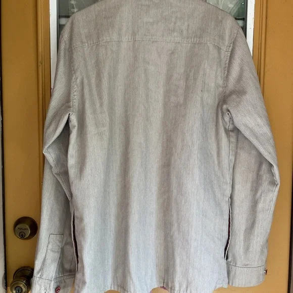 Nixon Men's Striped Gray Shirt Jacket - Picture 7 of 13